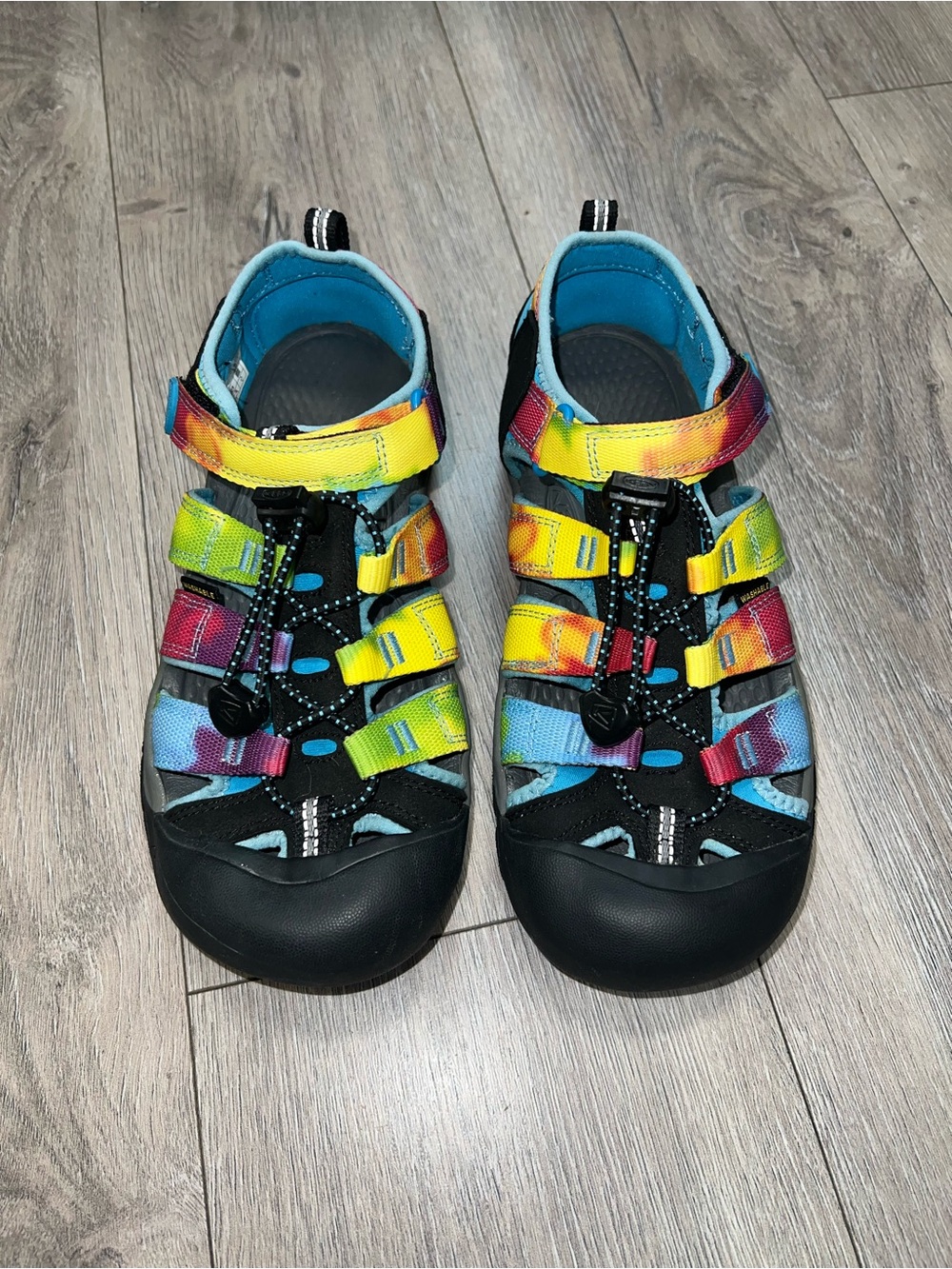 Keen Rainbow Tie Dye Newport Sandals Water Shoes Waterproof Big Kid Size 5